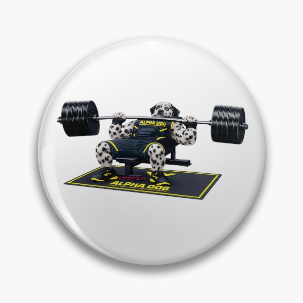 Item preview, Dalmatian Alpha Dog Crushing Bench Press designed and sold by TattedWolf.