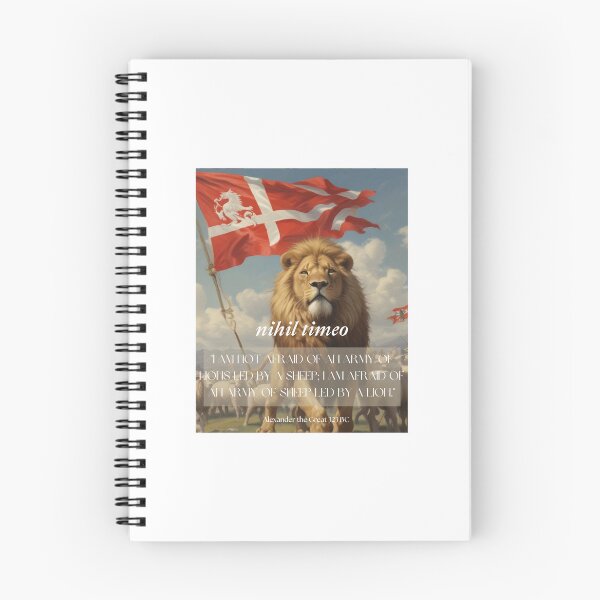 Item preview, NIHIL TIMEO "I am not afraid of an army of lions led by a sheep; I am afraid of an army of sheep led by a lion." designed and sold by RubiesPearlsand.