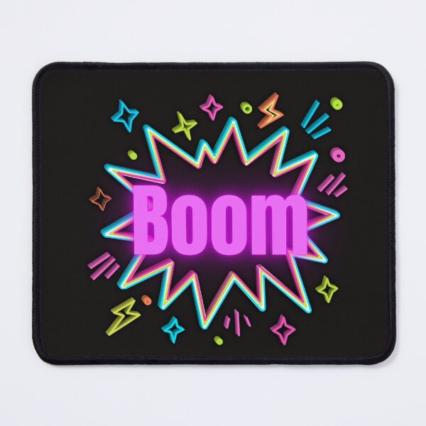 Item preview, Retro Neon Boom Comic Burst - Vibrant Hot Pink Pop Art Sticker designed and sold by alalame.