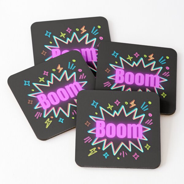Item preview, Retro Neon Boom Comic Burst - Vibrant Hot Pink Pop Art Sticker designed and sold by alalame.