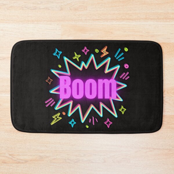 Item preview, Retro Neon Boom Comic Burst - Vibrant Hot Pink Pop Art Sticker designed and sold by alalame.