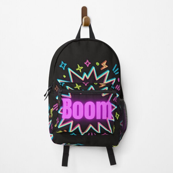 Item preview, Retro Neon Boom Comic Burst - Vibrant Hot Pink Pop Art Sticker designed and sold by alalame.