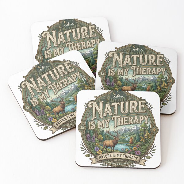 Item preview, Nature Is My Therapy Vintage Mountain Hiking Design designed and sold by Klrshop.