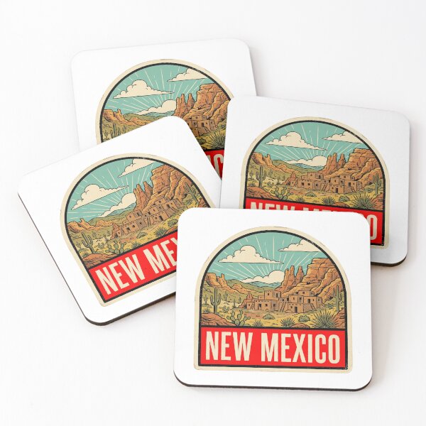 Item preview, Retro New Mexico Adobe Pueblo Desert Vintage Travel Badge designed and sold by Paper Drip.