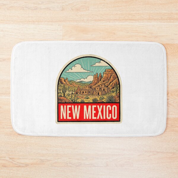 Item preview, Retro New Mexico Adobe Pueblo Desert Vintage Travel Badge designed and sold by Paper Drip.