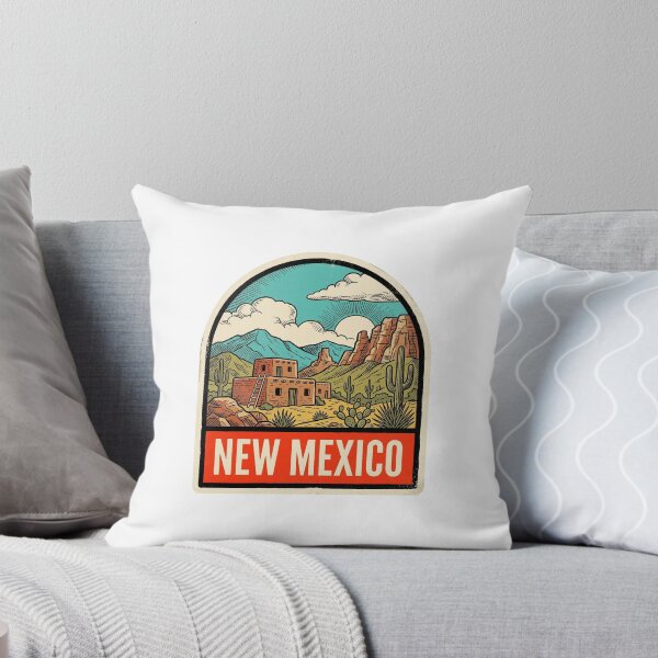 Item preview, Retro New Mexico Adobe Pueblo Desert Vintage Travel Badge designed and sold by Paper Drip.