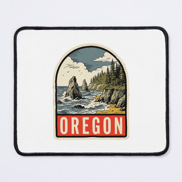 Item preview, Retro Oregon Coast Cannon Beach Vintage Travel Badge Design designed and sold by Paper Drip.