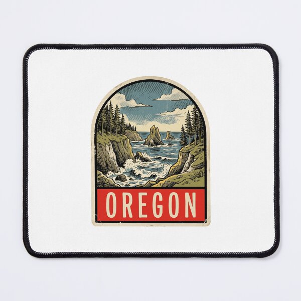 Item preview, Retro Oregon Coast Cannon Beach Vintage Travel Badge Design designed and sold by Paper Drip.