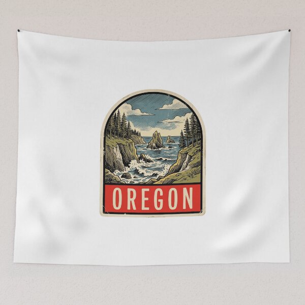 Item preview, Retro Oregon Coast Cannon Beach Vintage Travel Badge Design designed and sold by Paper Drip.