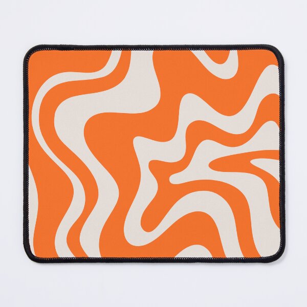 Item preview, Retro Abstract Liquid Swirl Orange Pattern designed and sold by kierkegaard.