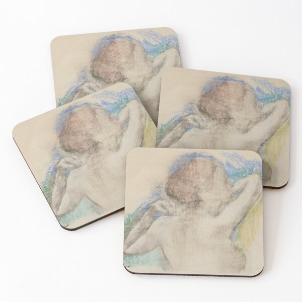 Item preview, Woman Combing Her Hair in Pastel designed and sold by artofuniverse.