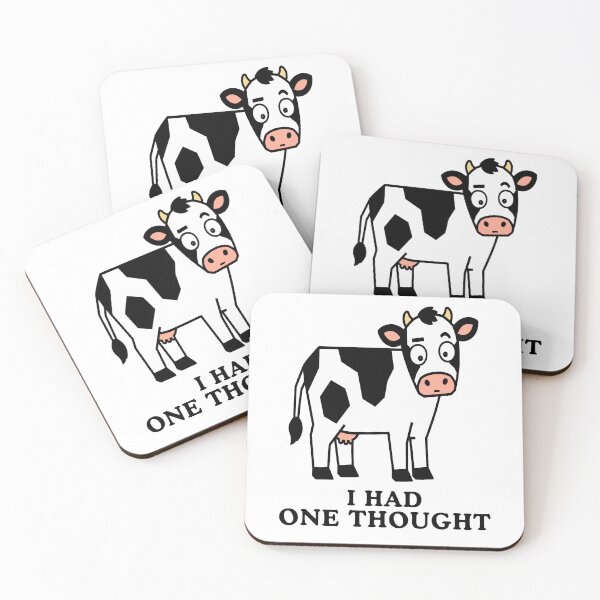 Item preview, I Had One Thought Confused Cow Funny Farm Animal designed and sold by Lyfeinsights.