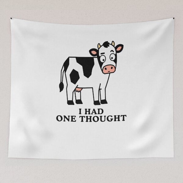 Item preview, I Had One Thought Confused Cow Funny Farm Animal designed and sold by Lyfeinsights.