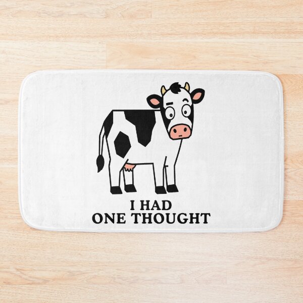 Artikelvorschau, I Had One Thought Confused Cow Funny Farm Animal entworfen und verkauft von Lyfeinsights.