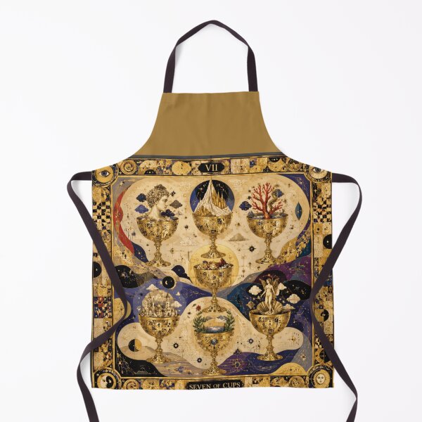 Item preview, The Seven of Cups - The Palace of Illusions & The Choices of the Soul | Klimt Tarot designed and sold by Natalia-Vlad.