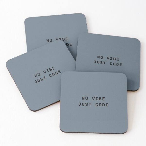 Item preview, No Vibe Just Code - Minimalist Programmer Manifesto Quote designed and sold by AnilaPike Studio.