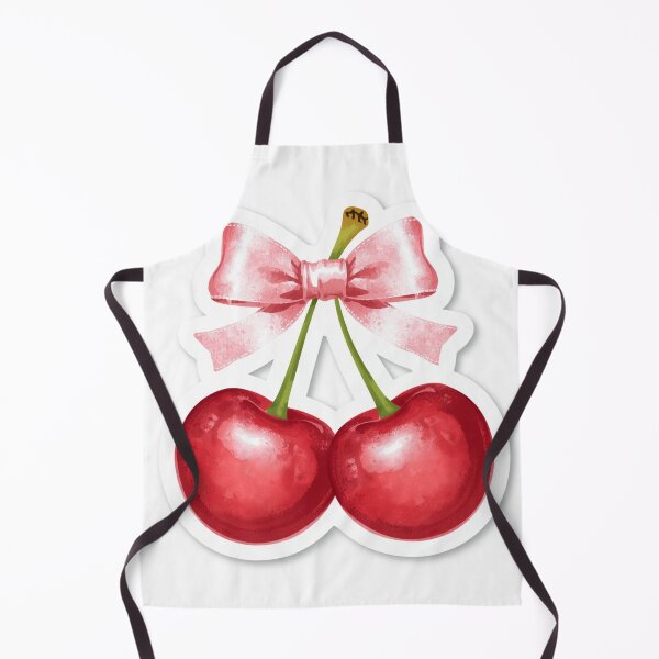 Item preview, Coquette Red Cherries with Pink Ribbon Bow Sticker designed and sold by TrCraftySticks.