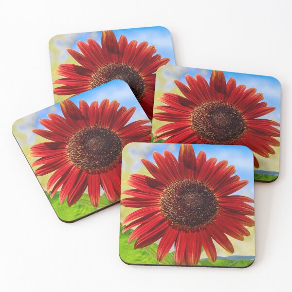 Item preview, Red Summer Sunflower 8x10 designed and sold by PhotoArtbyGrace.
