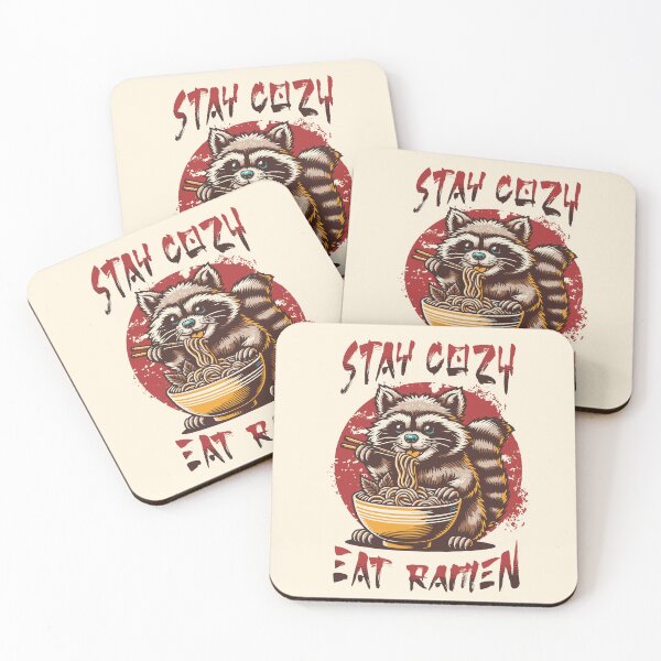 Item preview, Stay Cozy Eat Ramen Cute Raccoon Ramen Noodle Lover Design designed and sold by Sachie's Studio.