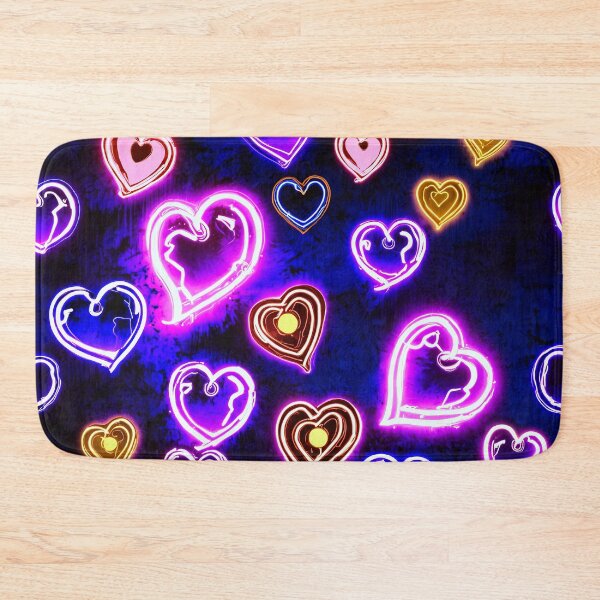 Item preview, Neon Love Hearts Pattern – Glowing Romantic Aesthetic Design designed and sold by IMuDesigner.
