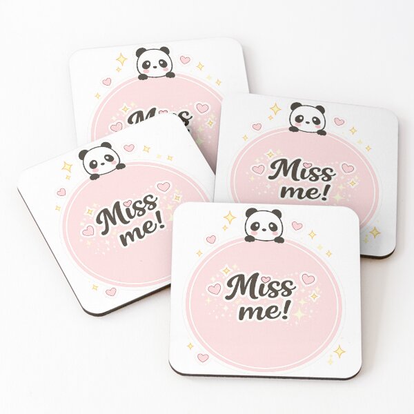 Aperçu de l'œuvre Autocollant Panda Kawaii « Tu me manques » | Adorable citation de panda | Esthétique animalière mignonne créée et vendue par sumodesign.