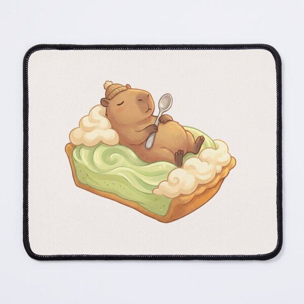 Item preview, Kawaii Capybara Matcha Pie Food Trend designed and sold by MythicCotton.