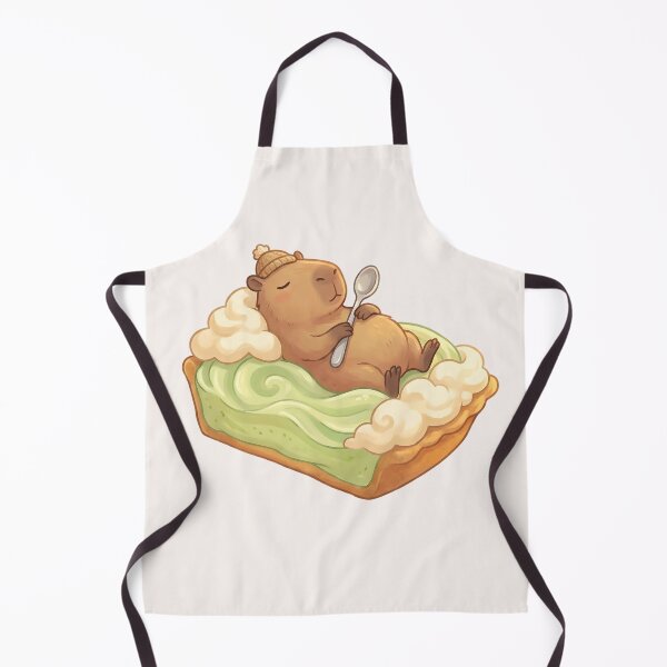 Item preview, Kawaii Capybara Matcha Pie Food Trend designed and sold by MythicCotton.