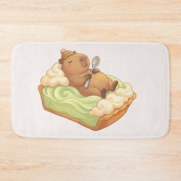Item preview, Kawaii Capybara Matcha Pie Food Trend designed and sold by MythicCotton.