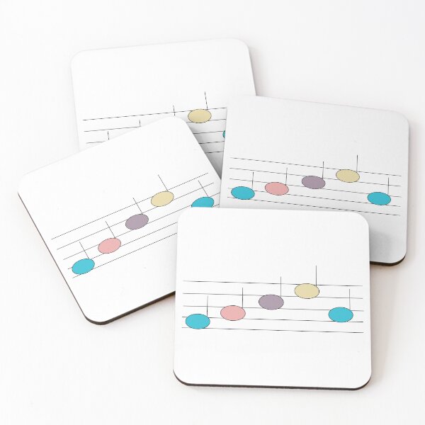 Item preview, Pastel Music Notes Colorful Musical Staff designed and sold by ValeriesGallery.
