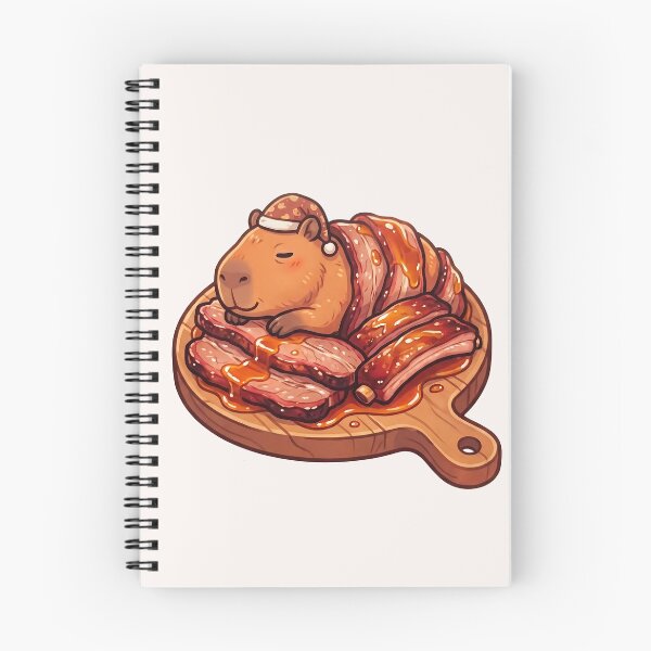 Item preview, Sleepy Capybara BBQ Meat Food Trend designed and sold by MythicCotton.