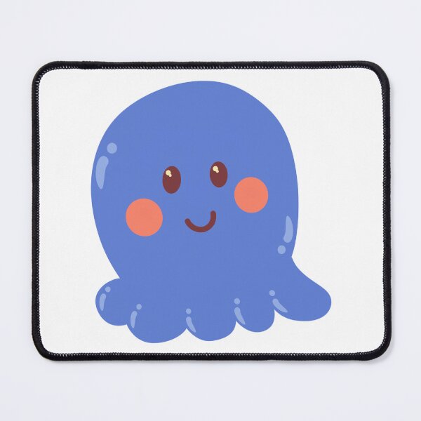 Item preview, Cute Smiling Blue Octopus Character Illustration designed and sold by DailyDoodlesBySumbul.