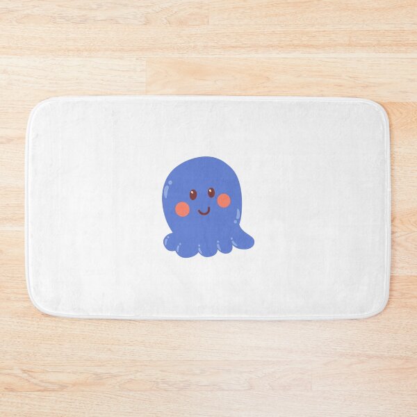 Item preview, Cute Smiling Blue Octopus Character Illustration designed and sold by DailyDoodlesBySumbul.