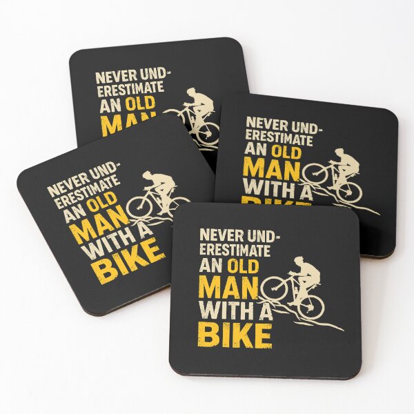 Item preview, Never Underestimate An Old Man With A Bike - Funny Cycling Quote designed and sold by Alexaltay.