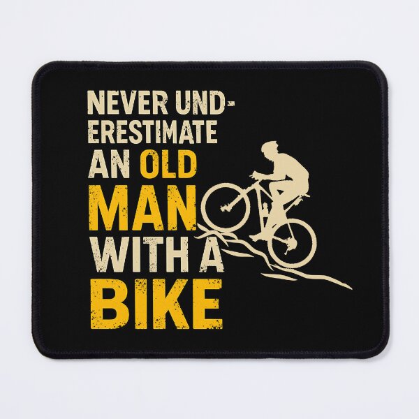 Item preview, Never Underestimate An Old Man With A Bike - Funny Cycling Quote designed and sold by Alexaltay.