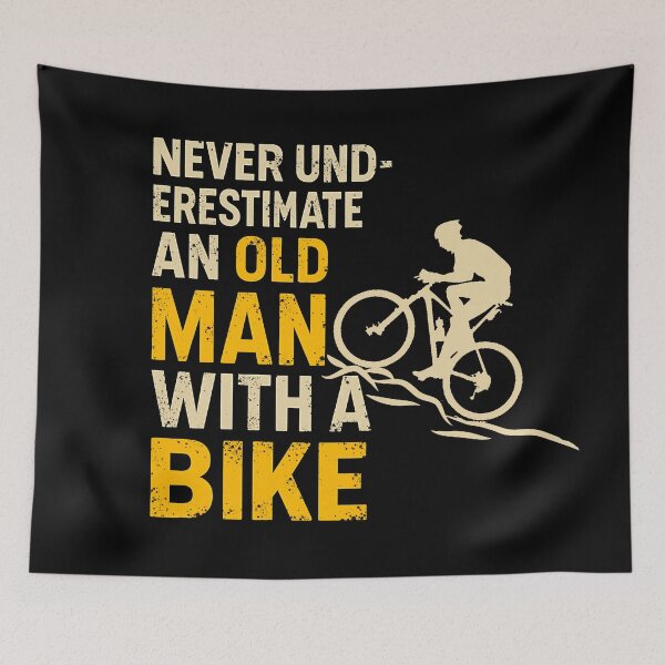 Item preview, Never Underestimate An Old Man With A Bike - Funny Cycling Quote designed and sold by Alexaltay.