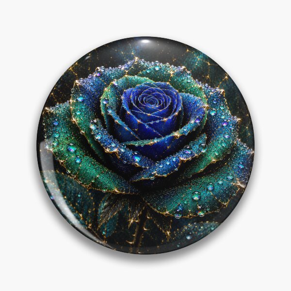Item preview, Kintsugi - Rose of Emerald, Sapphire and Dewdrops designed and sold by LegademaArt.