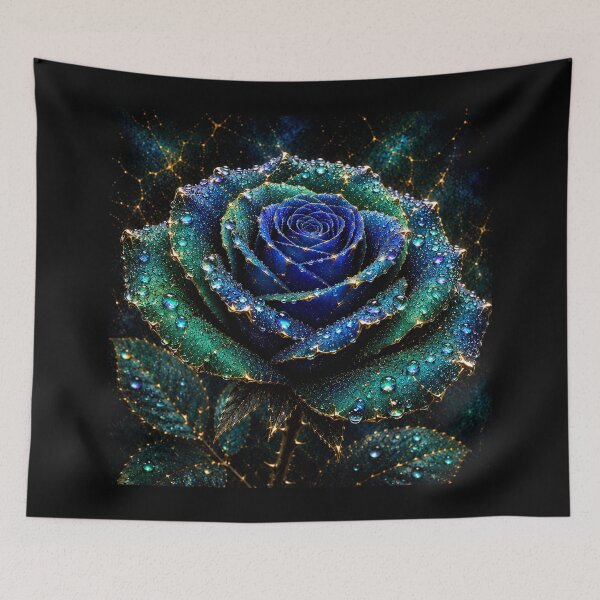 Item preview, Kintsugi - Rose of Emerald, Sapphire and Dewdrops designed and sold by LegademaArt.