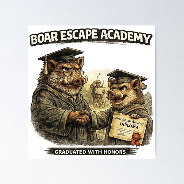 Item preview, Boar Escape Academy designed and sold by C6S5M.