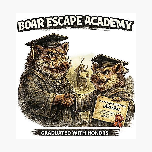 Item preview, Boar Escape Academy designed and sold by C6S5M.