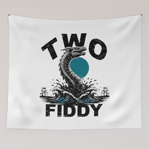 Item preview, Two Fiddy Funny Cryptid Monster Meme Retro Humor Design designed and sold by get55shirt.