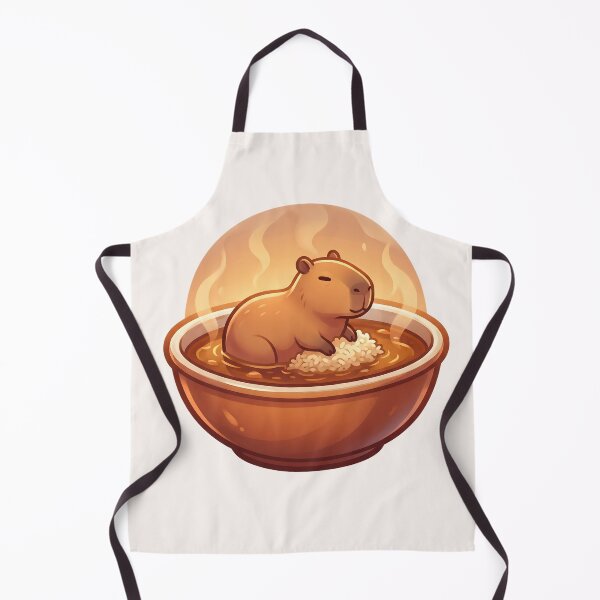 Item preview, Kawaii Capybara Rice Bowl Soup Food Trend designed and sold by MythicCotton.