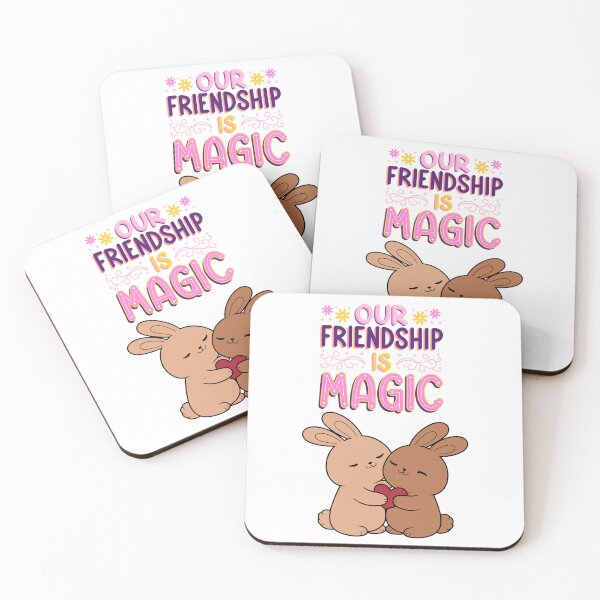 Item preview, Our Friendship Is Magic Cute Bunny Design | Best Friends Forever Rabbit Gift | Kawaii Friendship Art designed and sold by sumodesign.