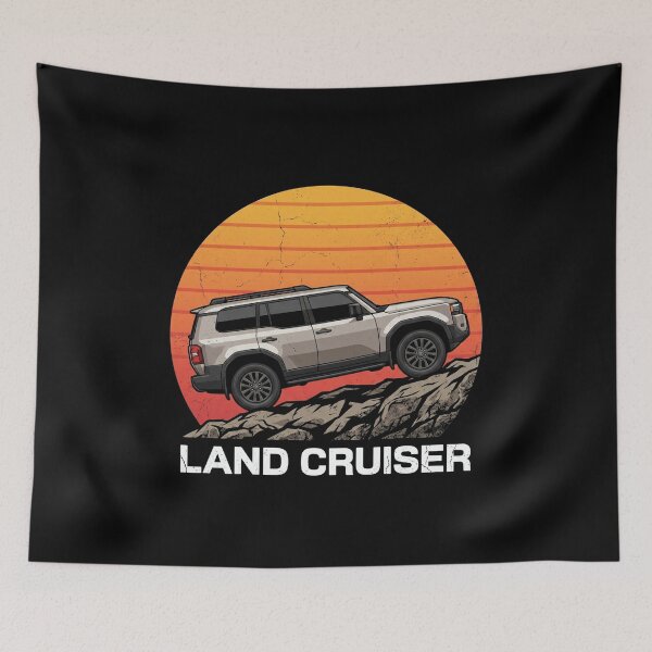 Item preview, Land Cruiser 250 Retro Sunset Graphic Off Road 4x4 designed and sold by Off-Road-Zone.