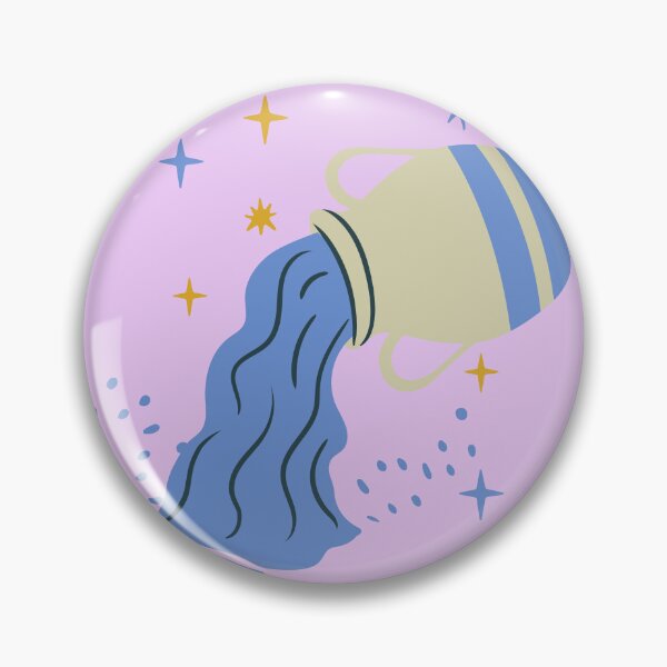 Item preview, Whimsical Aquarius Zodiac Illustration designed and sold by orbitbloom.