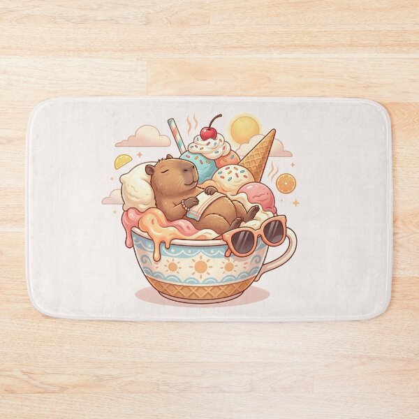 Item preview, Kawaii Capybara Summer Sundae Food Trend designed and sold by MythicCotton.