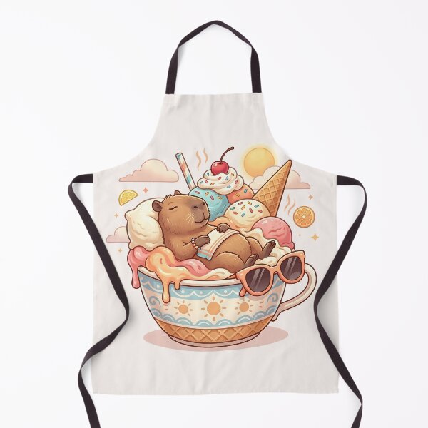 Item preview, Kawaii Capybara Summer Sundae Food Trend designed and sold by MythicCotton.