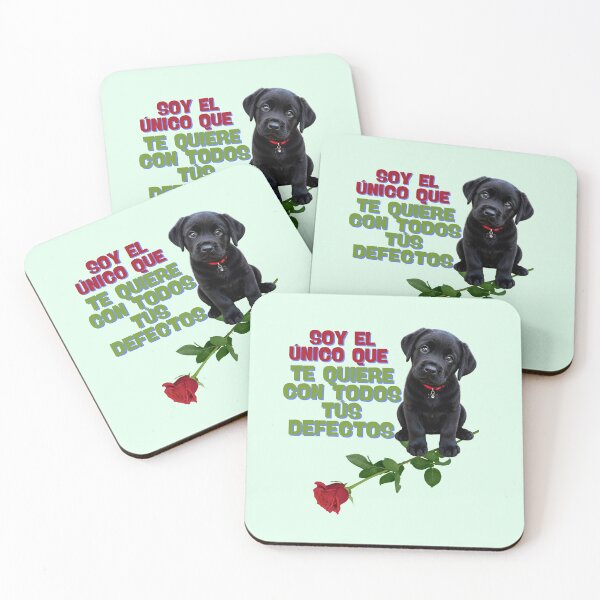 Item preview, Cachorro negro con rosa y frase de amor incondicional en español designed and sold by A touch of creativity.