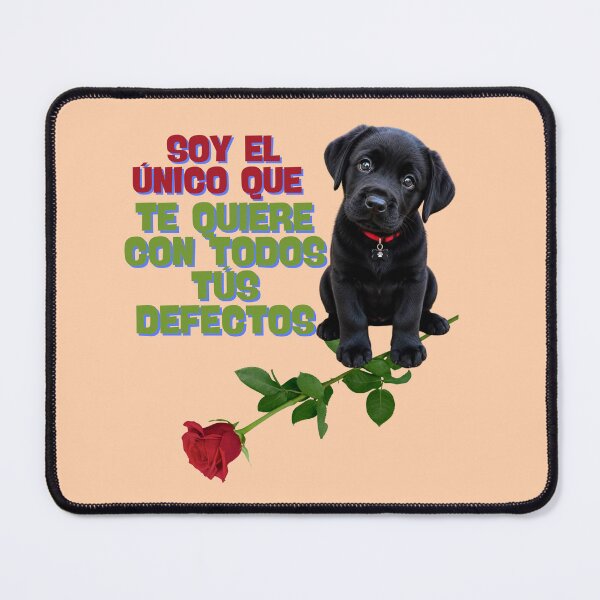 Item preview, Cachorro negro con rosa y frase de amor incondicional en español designed and sold by A touch of creativity.