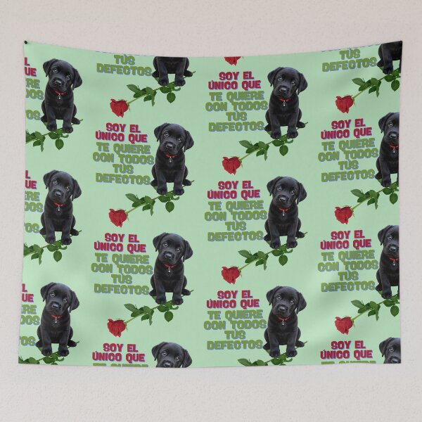 Item preview, Cachorro negro con rosa y frase de amor incondicional en español designed and sold by A touch of creativity.