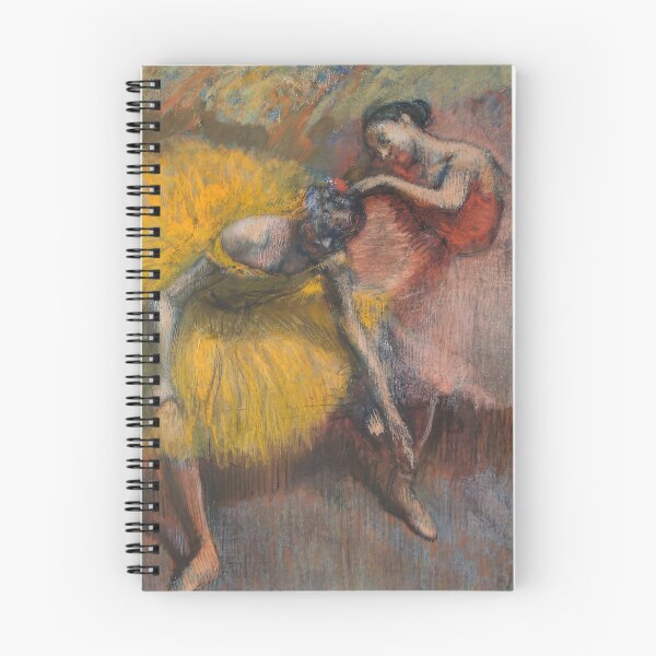 Item preview, Two Resting Ballet Dancers in Yellow and Red designed and sold by artofuniverse.